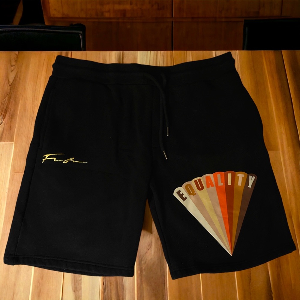 Fubu Men’s Black Shorts “Equality” Size Large